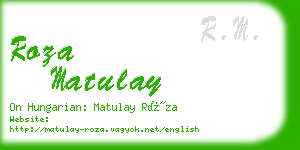 roza matulay business card